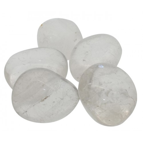 5 x Genuine Clear Quartz Tumbled Gemstones